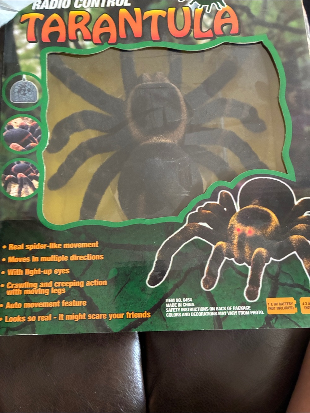 Radio Control Tarantula Plush - Black - Unbranded halloween